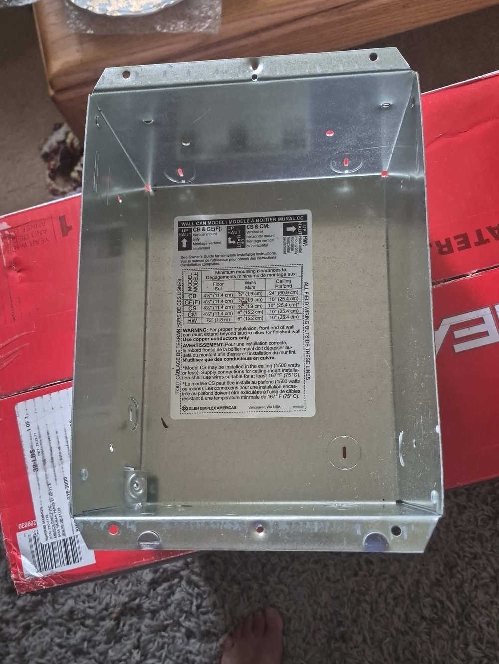 Cadet Metal Electrical Wall Box - Silver
